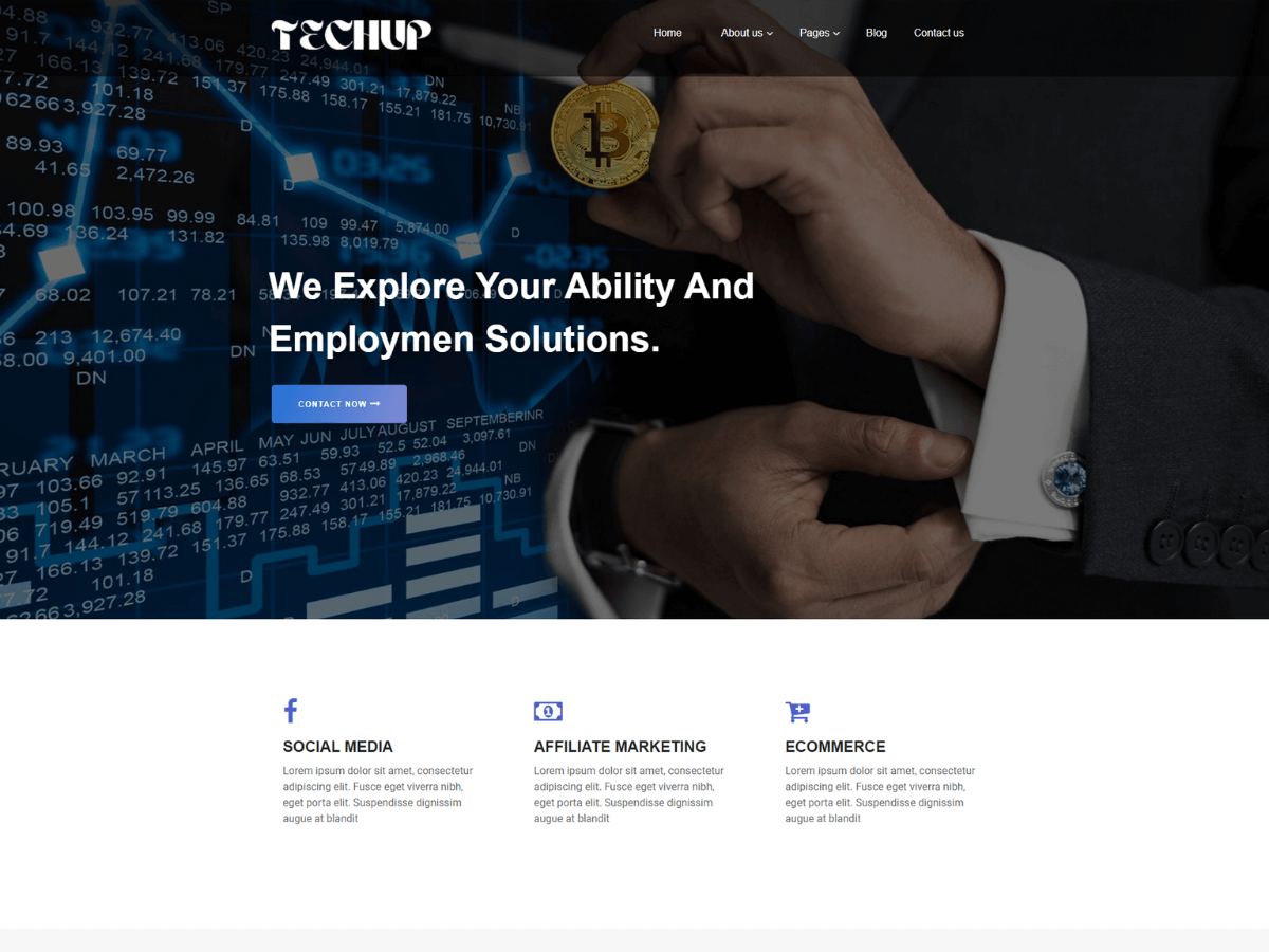 Company Techup Preview Wordpress Theme - Rating, Reviews, Preview, Demo & Download