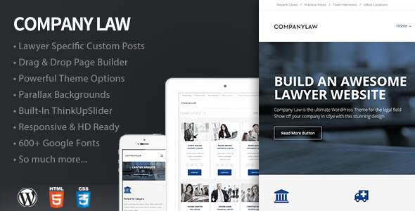 CompanyLaw Preview Wordpress Theme - Rating, Reviews, Preview, Demo & Download