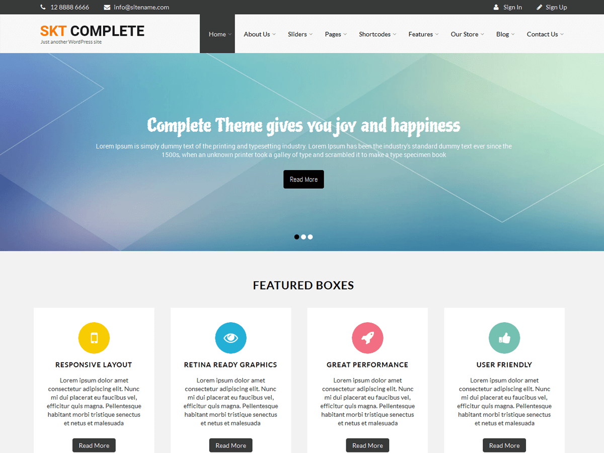 Complete Lite Preview Wordpress Theme - Rating, Reviews, Preview, Demo & Download