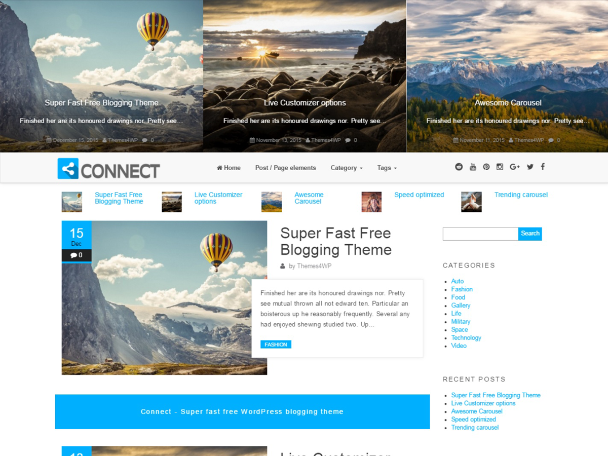 Connect Preview Wordpress Theme - Rating, Reviews, Preview, Demo & Download