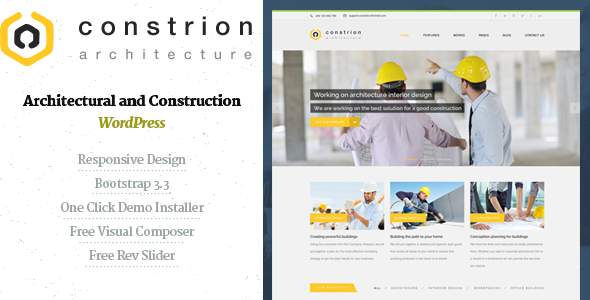 Constrion Preview Wordpress Theme - Rating, Reviews, Preview, Demo & Download