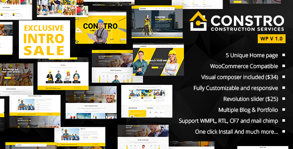 Constro Preview Wordpress Theme - Rating, Reviews, Preview, Demo & Download