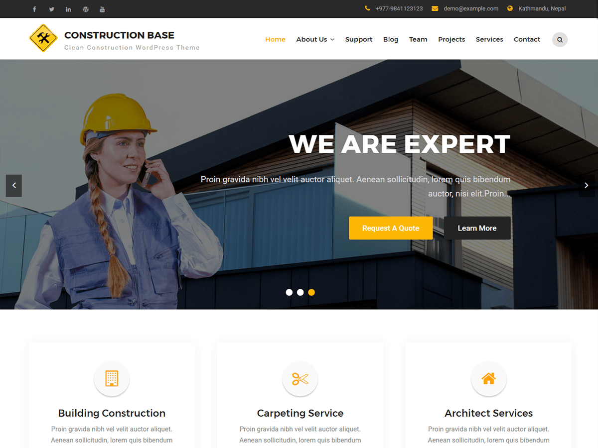 Construction Base Preview Wordpress Theme - Rating, Reviews, Preview, Demo & Download