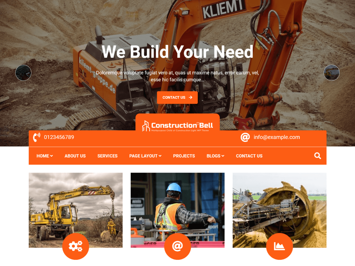 Construction Bell Preview Wordpress Theme - Rating, Reviews, Preview, Demo & Download