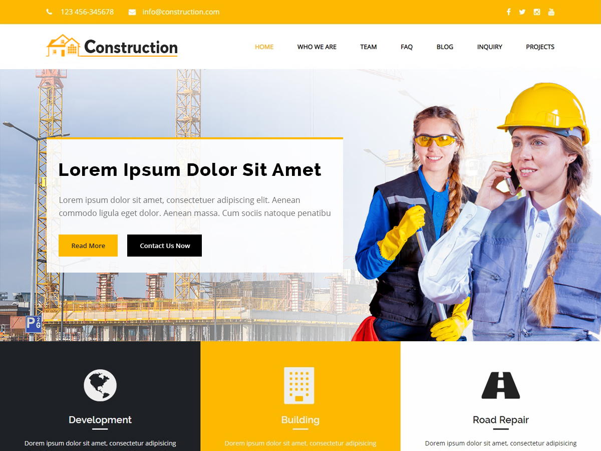 Construction City Preview Wordpress Theme - Rating, Reviews, Preview, Demo & Download