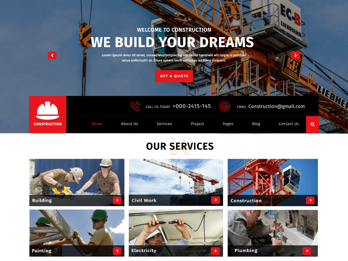 Construction Engineering Preview Wordpress Theme - Rating, Reviews, Preview, Demo & Download