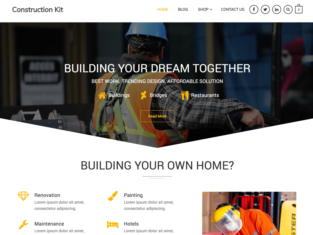 Construction Kit Preview Wordpress Theme - Rating, Reviews, Preview, Demo & Download