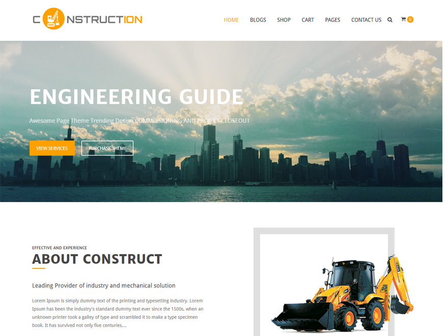Construction Lite Preview Wordpress Theme - Rating, Reviews, Preview, Demo & Download