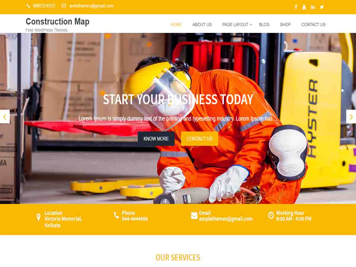 Construction Map Preview Wordpress Theme - Rating, Reviews, Preview, Demo & Download