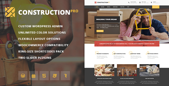 Construction PRO Preview Wordpress Theme - Rating, Reviews, Preview, Demo & Download
