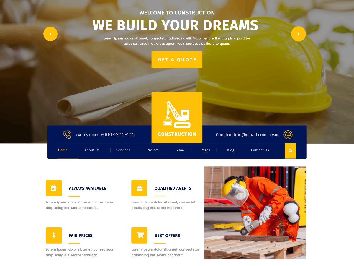 Construction Renovation Preview Wordpress Theme - Rating, Reviews, Preview, Demo & Download