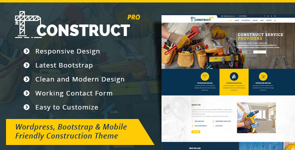 ConstructPro Preview Wordpress Theme - Rating, Reviews, Preview, Demo & Download