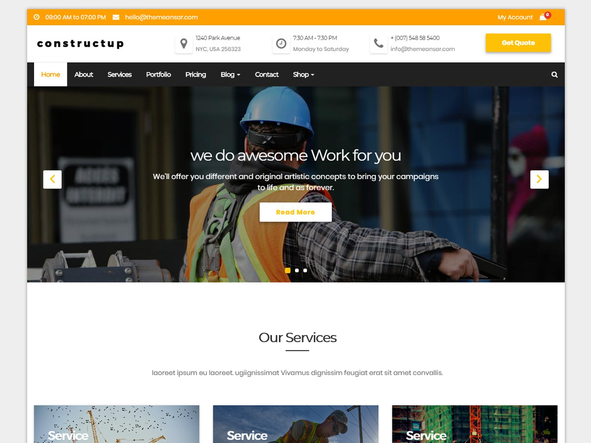 Constructup Preview Wordpress Theme - Rating, Reviews, Preview, Demo & Download