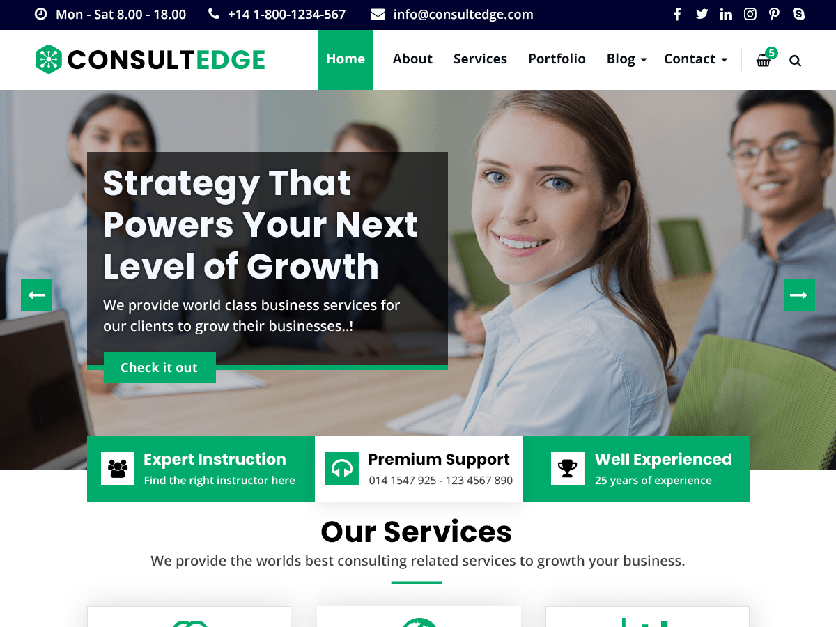 ConsultEdge Preview Wordpress Theme - Rating, Reviews, Preview, Demo & Download