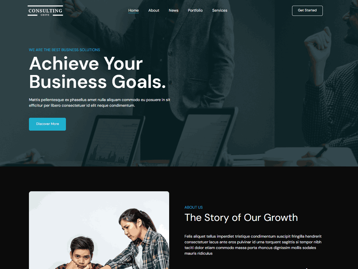 Consultinggrove Business Preview Wordpress Theme - Rating, Reviews, Preview, Demo & Download