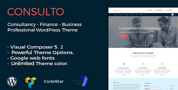 Consulto Preview Wordpress Theme - Rating, Reviews, Preview, Demo & Download