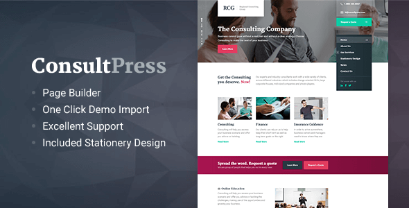 ConsultPress Preview Wordpress Theme - Rating, Reviews, Preview, Demo & Download
