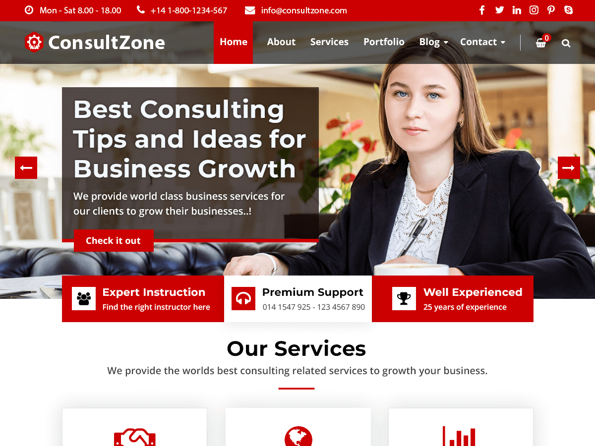 ConsultZone Preview Wordpress Theme - Rating, Reviews, Preview, Demo & Download