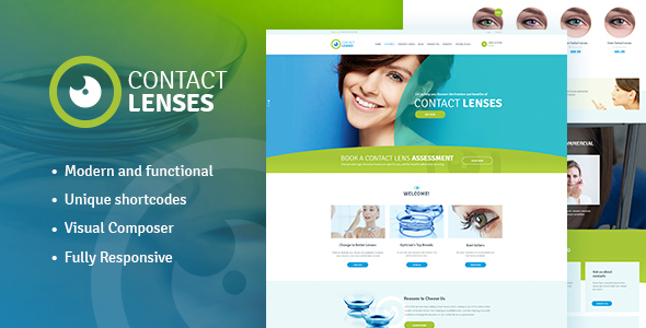 Contact Lenses Preview Wordpress Theme - Rating, Reviews, Preview, Demo & Download