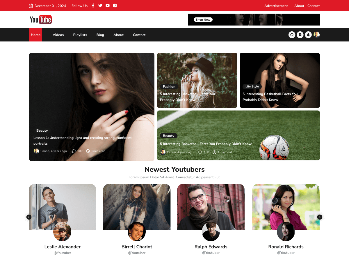 Content Creator Preview Wordpress Theme - Rating, Reviews, Preview, Demo & Download