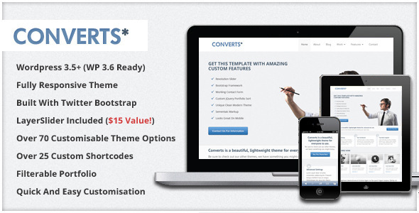Converts Preview Wordpress Theme - Rating, Reviews, Preview, Demo & Download