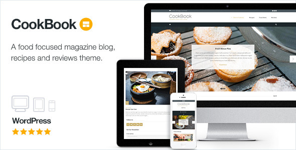 CookBook Preview Wordpress Theme - Rating, Reviews, Preview, Demo & Download
