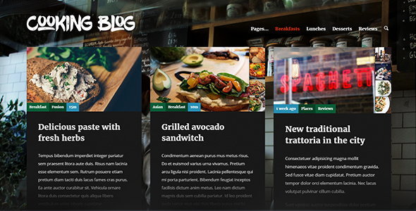 Cooking Blog Preview Wordpress Theme - Rating, Reviews, Preview, Demo & Download
