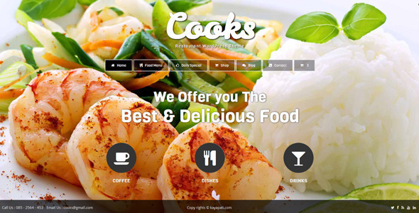 Cooks Preview Wordpress Theme - Rating, Reviews, Preview, Demo & Download