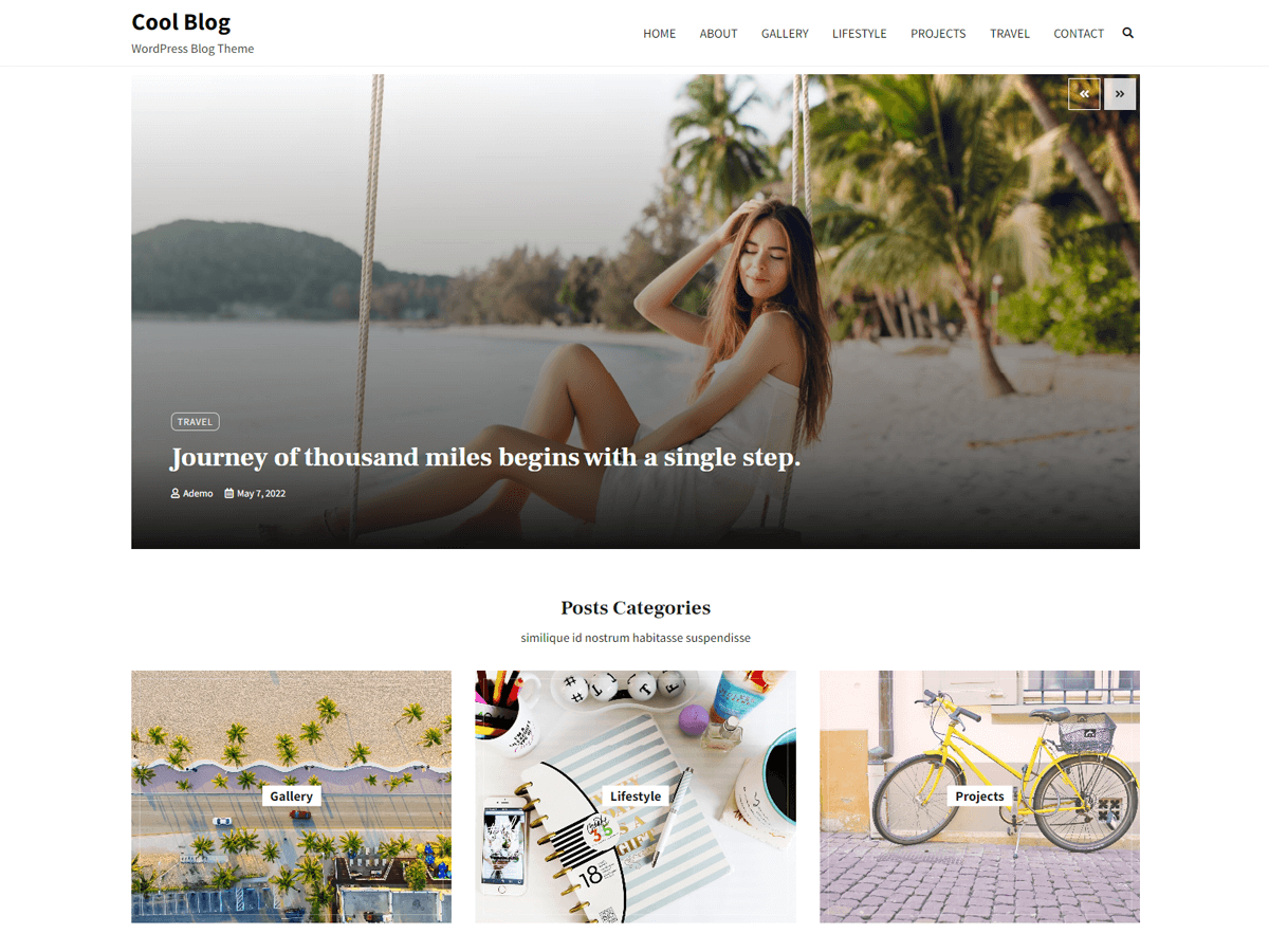 Cool Blog Preview Wordpress Theme - Rating, Reviews, Preview, Demo & Download