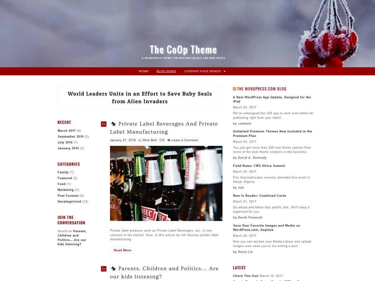 CoOp Preview Wordpress Theme - Rating, Reviews, Preview, Demo & Download