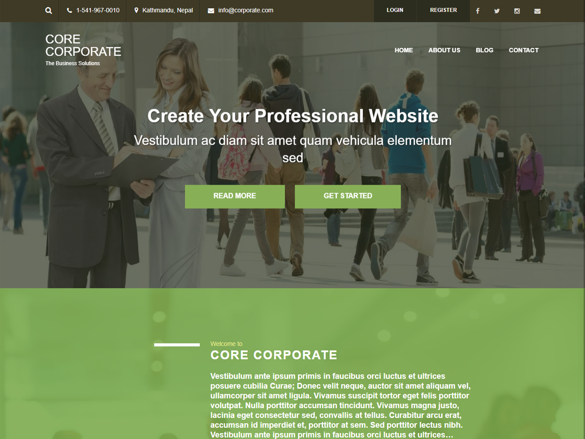 Core Corporate Preview Wordpress Theme - Rating, Reviews, Preview, Demo & Download