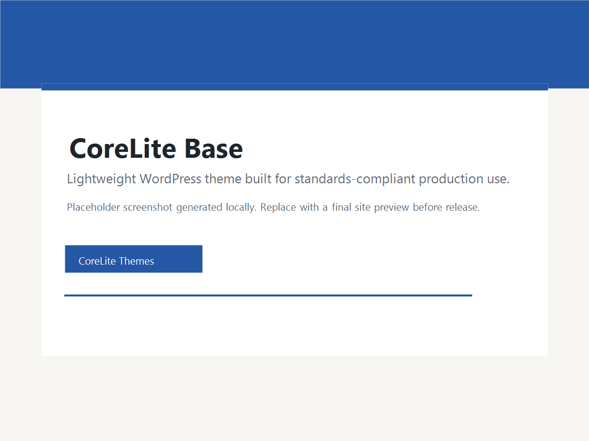 CoreLite Base Preview Wordpress Theme - Rating, Reviews, Preview, Demo & Download