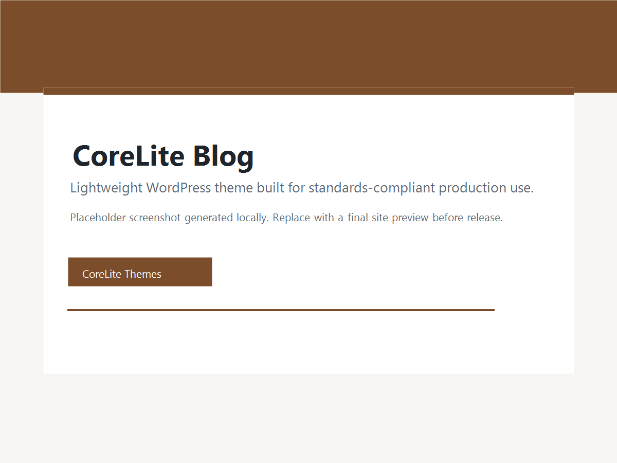 CoreLite Blog Preview Wordpress Theme - Rating, Reviews, Preview, Demo & Download