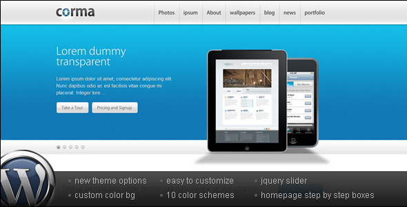 Corma Preview Wordpress Theme - Rating, Reviews, Preview, Demo & Download