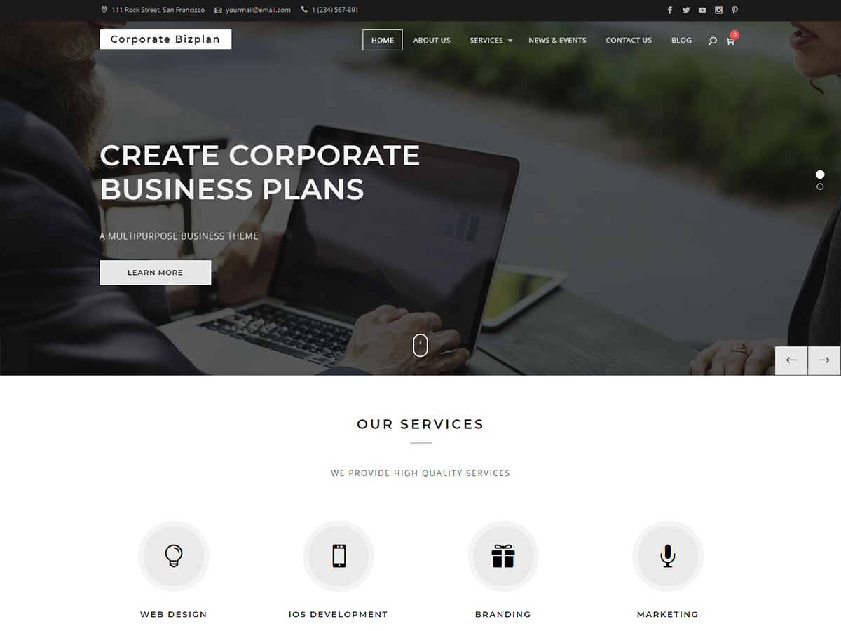Corporate Bizplan Preview Wordpress Theme - Rating, Reviews, Preview, Demo & Download