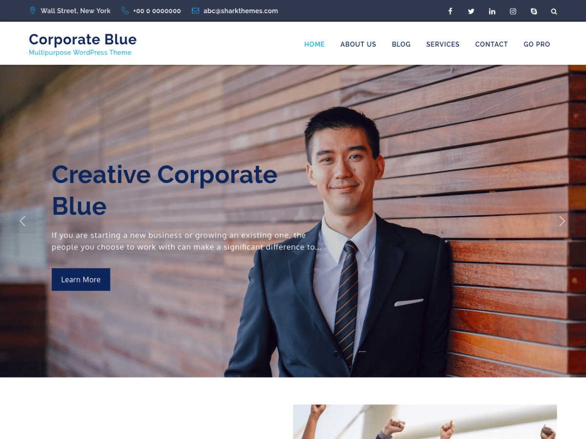 Corporate Blue Preview Wordpress Theme - Rating, Reviews, Preview, Demo & Download