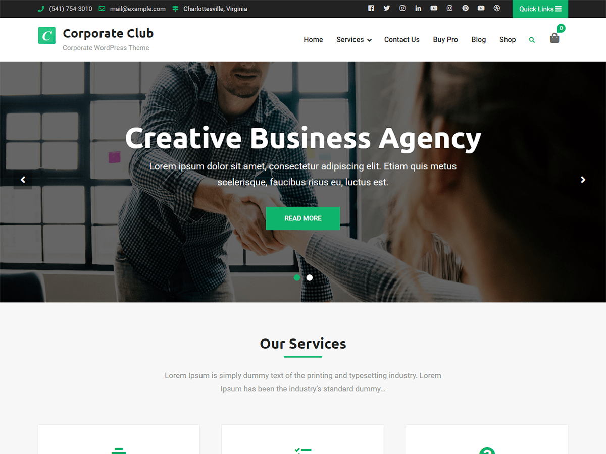 Corporate Club Preview Wordpress Theme - Rating, Reviews, Preview, Demo & Download