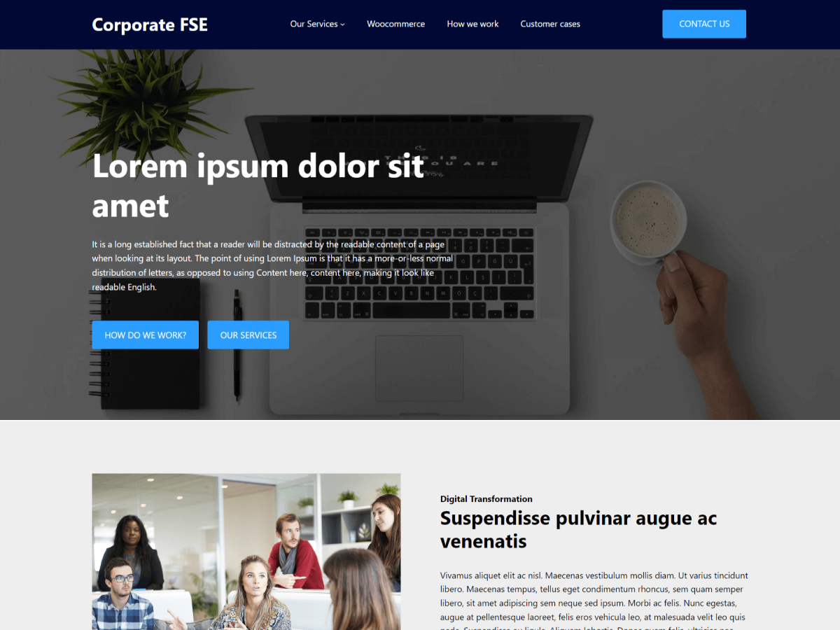 Corporate FSE Preview Wordpress Theme - Rating, Reviews, Preview, Demo & Download