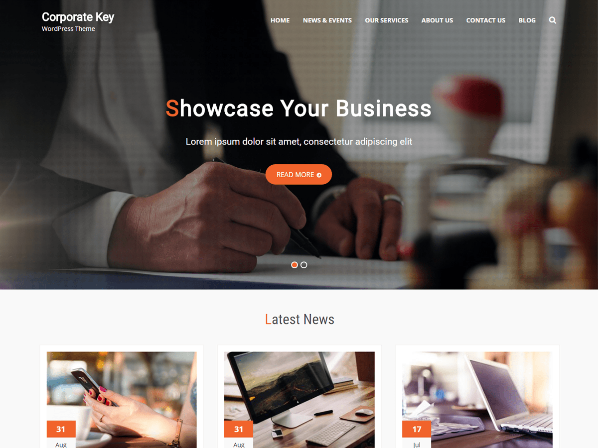 Corporate Key Preview Wordpress Theme - Rating, Reviews, Preview, Demo & Download