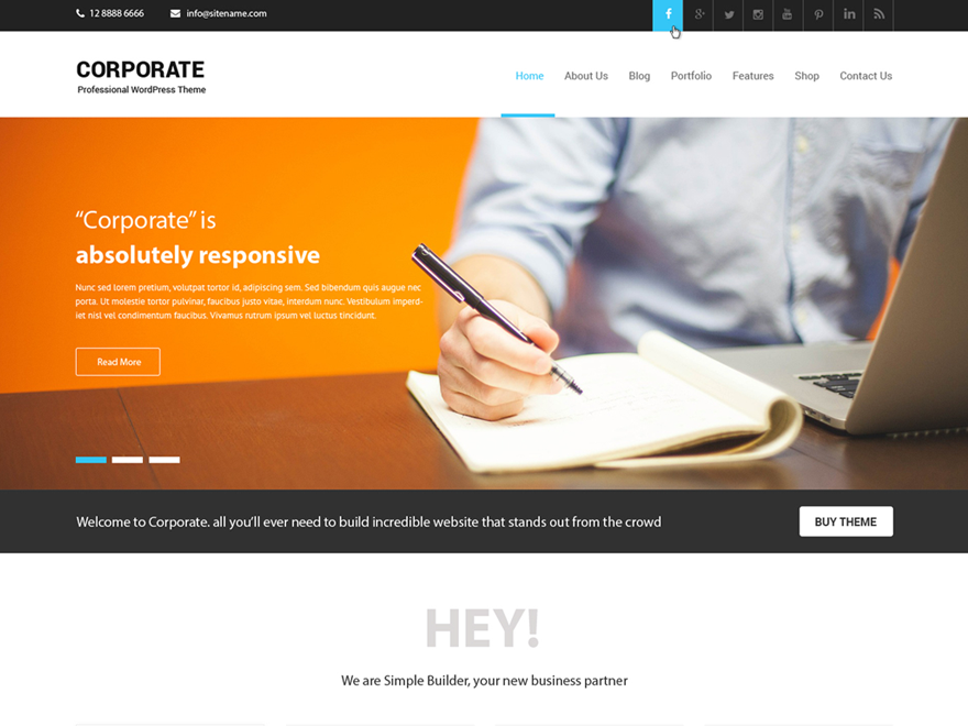 Corporate Lite Preview Wordpress Theme - Rating, Reviews, Preview, Demo & Download