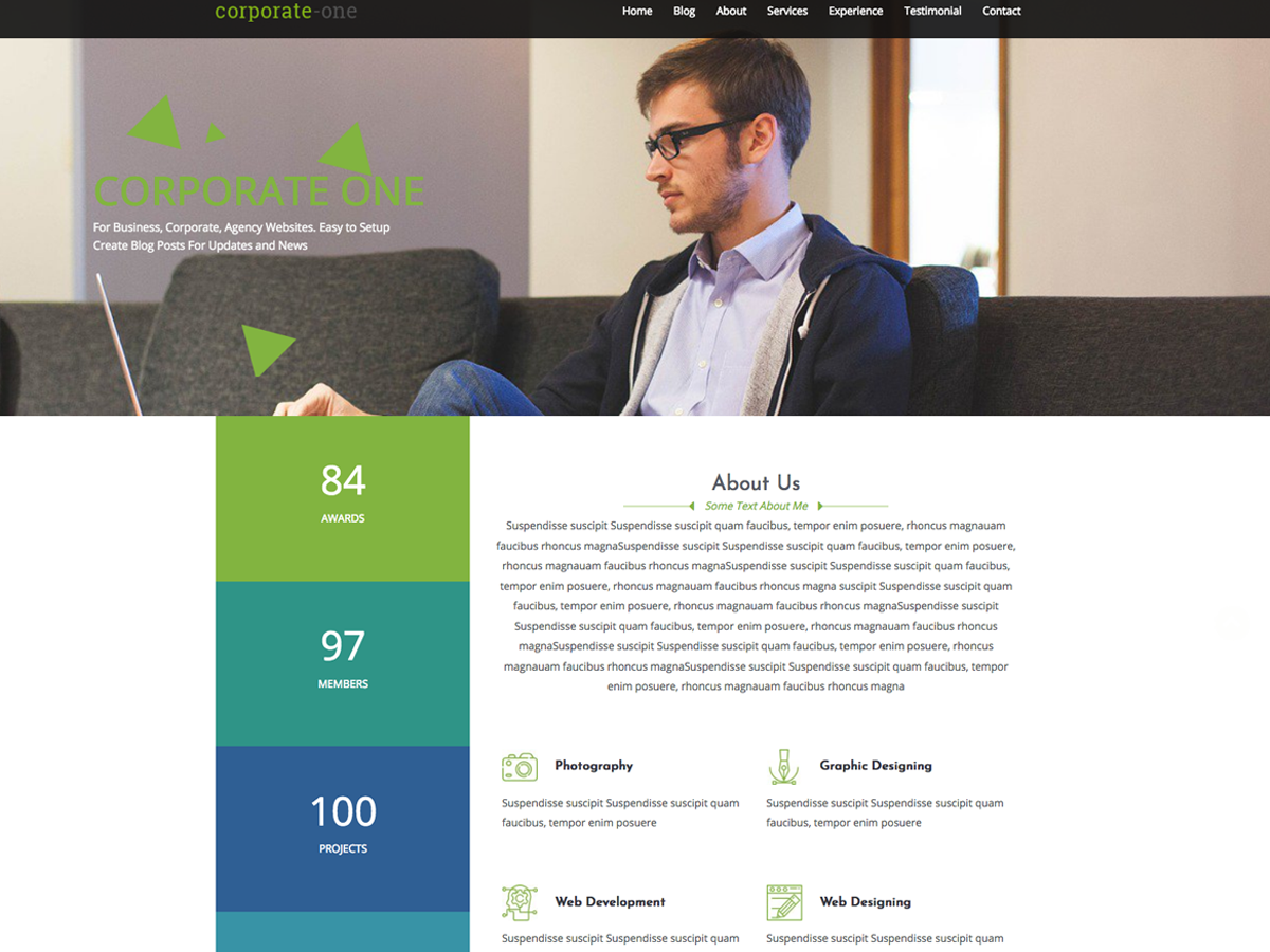 Corporate One Preview Wordpress Theme - Rating, Reviews, Preview, Demo & Download