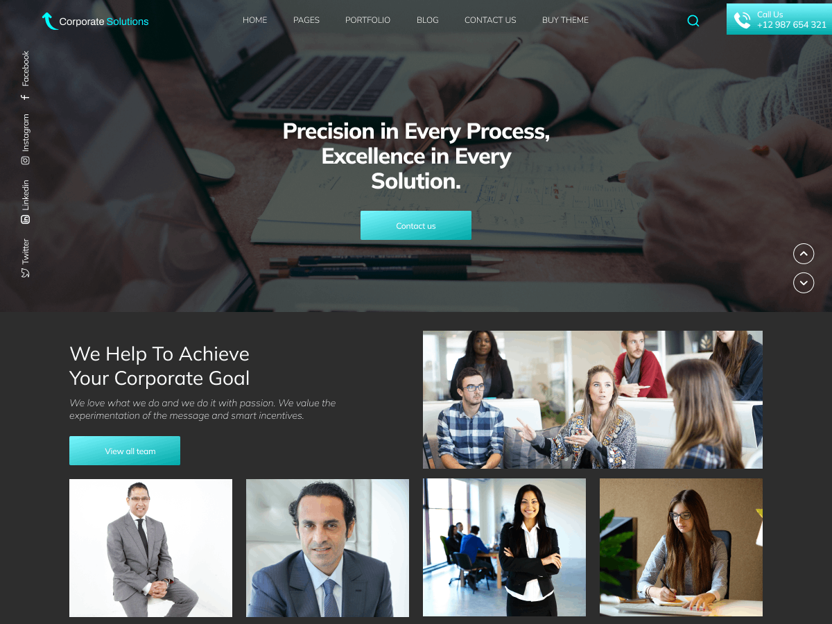 Corporate Solutions Preview Wordpress Theme - Rating, Reviews, Preview, Demo & Download