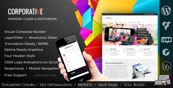 Corporative Preview Wordpress Theme - Rating, Reviews, Preview, Demo & Download