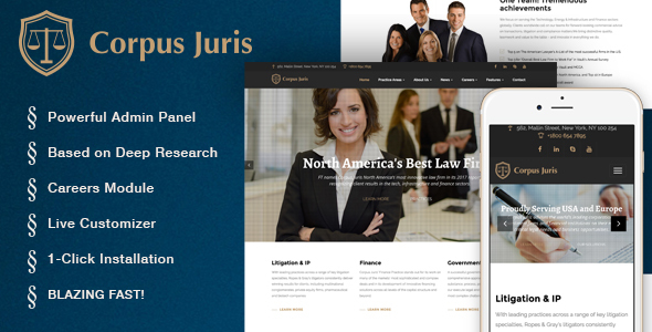 Corpus Juris Preview Wordpress Theme - Rating, Reviews, Preview, Demo & Download