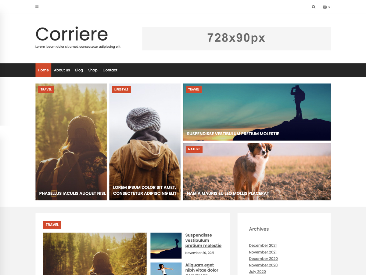 Corriere Preview Wordpress Theme - Rating, Reviews, Preview, Demo & Download