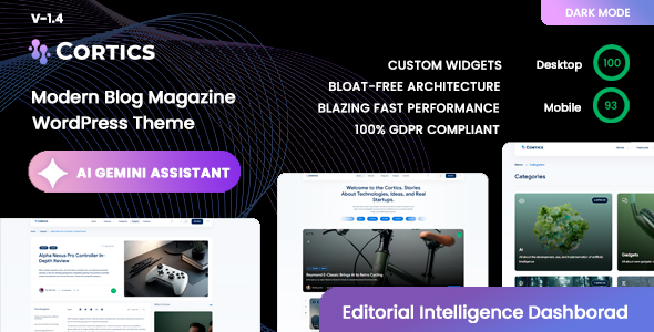 Cortics Preview Wordpress Theme - Rating, Reviews, Preview, Demo & Download