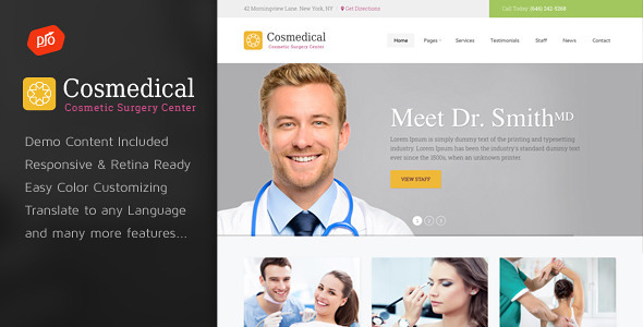 Cosmedical Preview Wordpress Theme - Rating, Reviews, Preview, Demo & Download