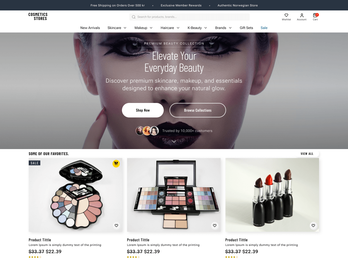 Cosmetics Stores Preview Wordpress Theme - Rating, Reviews, Preview, Demo & Download