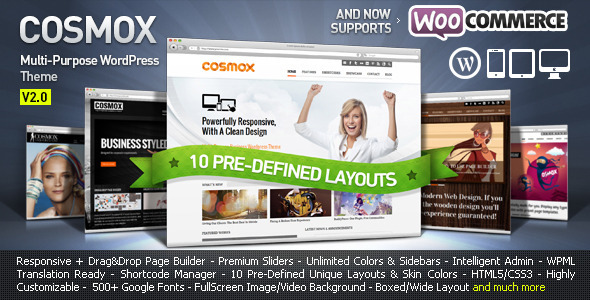 COSMOX Preview Wordpress Theme - Rating, Reviews, Preview, Demo & Download