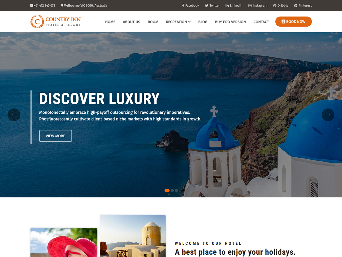 Country Inn Preview Wordpress Theme - Rating, Reviews, Preview, Demo & Download